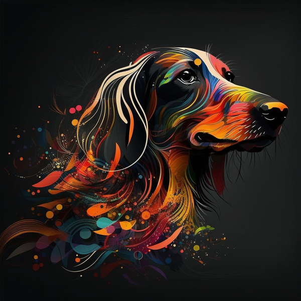 Leinwandbild "Dackel" 40x40cm