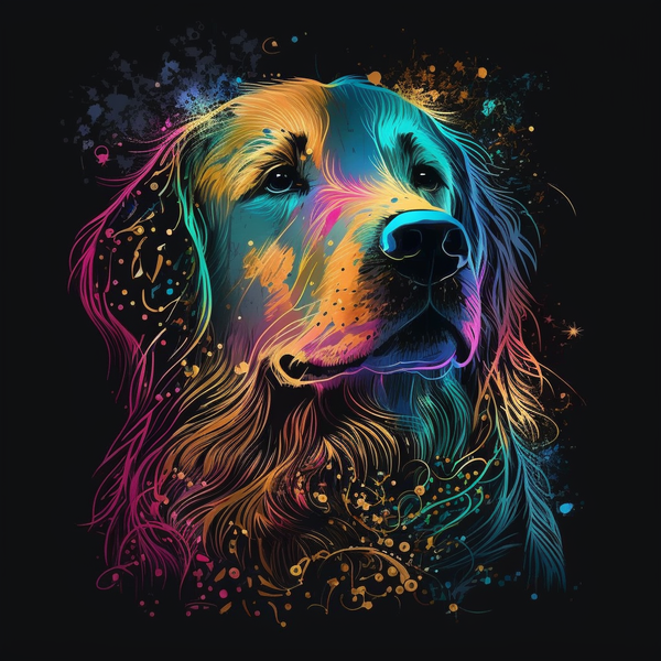 Leinwandbild Golden Retriever 40x40cm